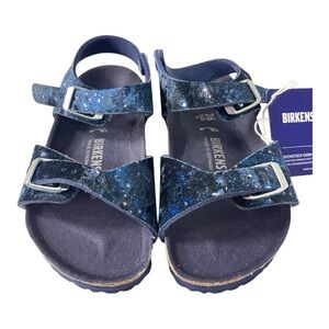 Birkenstock Kids Rio Sandals - Milky Way Velvet Navy (EU 26, US 8K)